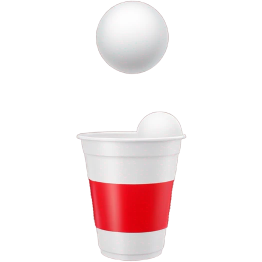 Ping pong ball in air red solo cup emoji