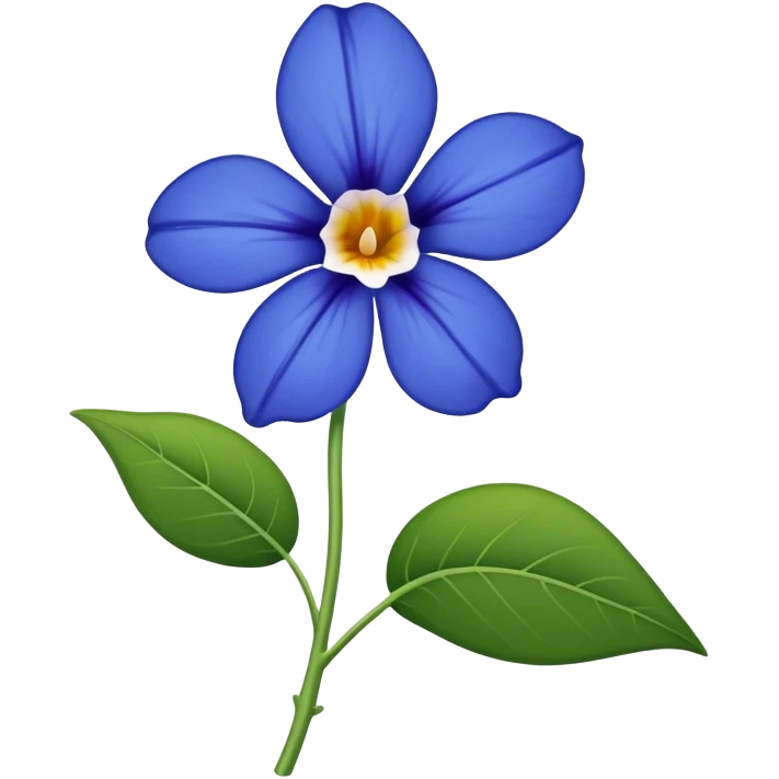 single Blue Thunbergia, straight stem emoji