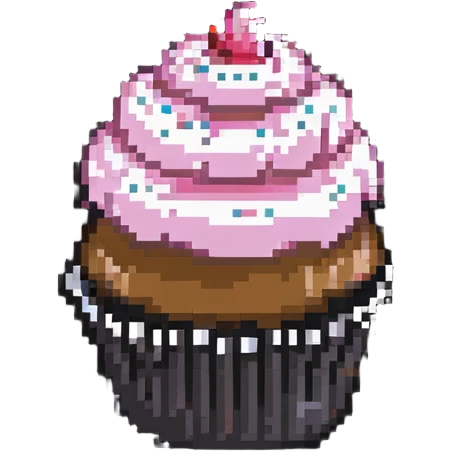 cupcake with pink icing emoji