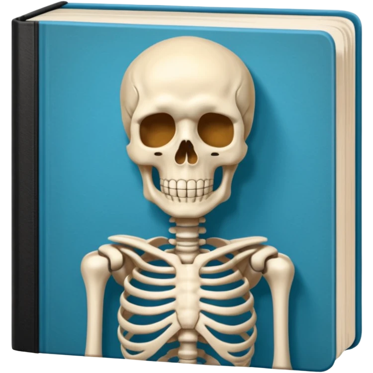 A psychology book with skeleton on it emoji