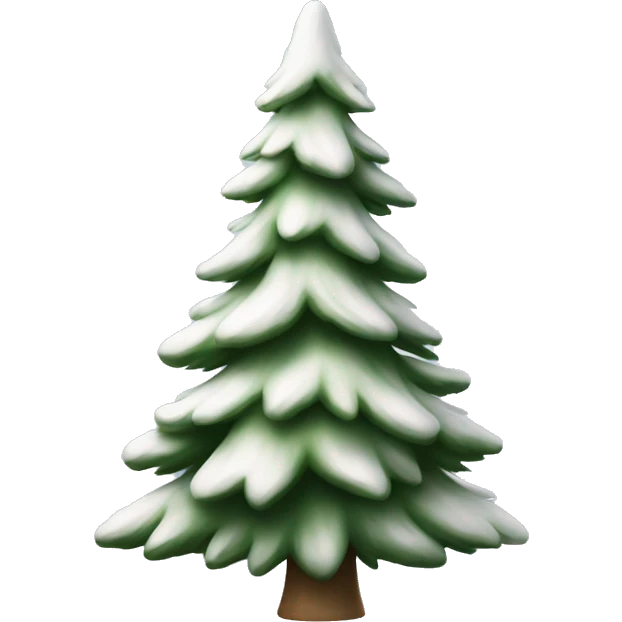  actual white fir christmas tree isolated.  emoji