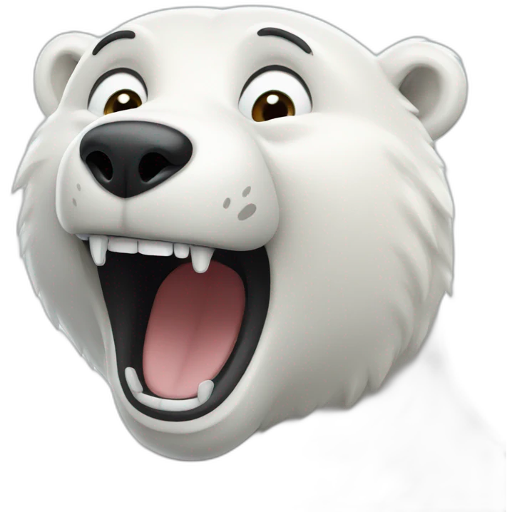polar bear laughing emoji