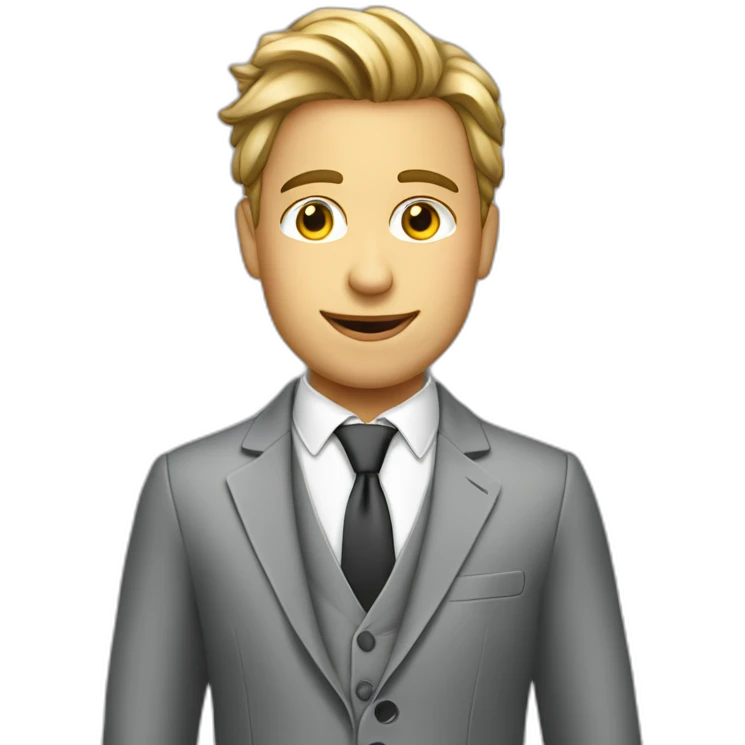 Posh-boy-with-gray-suit-and-200-euro-bill emoji