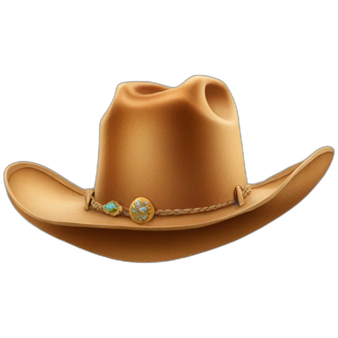 big cowboy hat with tiny cowboy hat on top emoji
