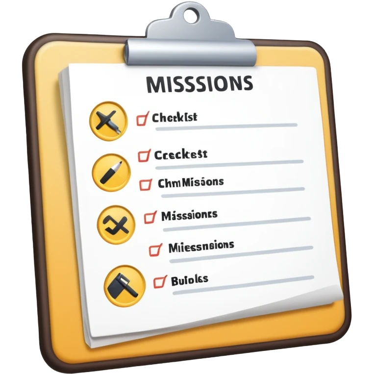 task to do or missions regarding a job role 📋✅ emoji