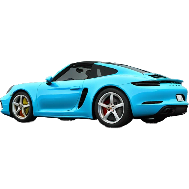 Miami blue Porsche 718 emoji
