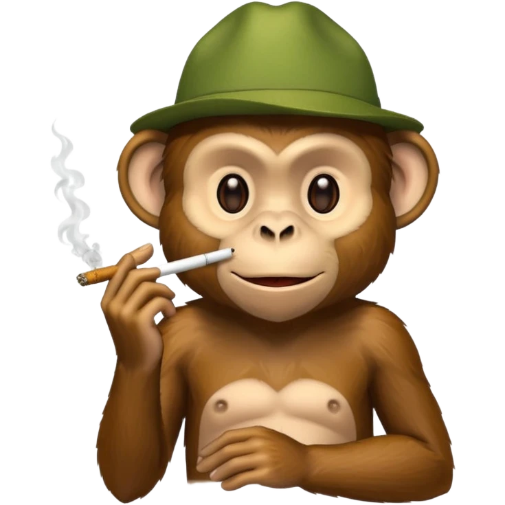 Cannabis rauchender Affe  emoji