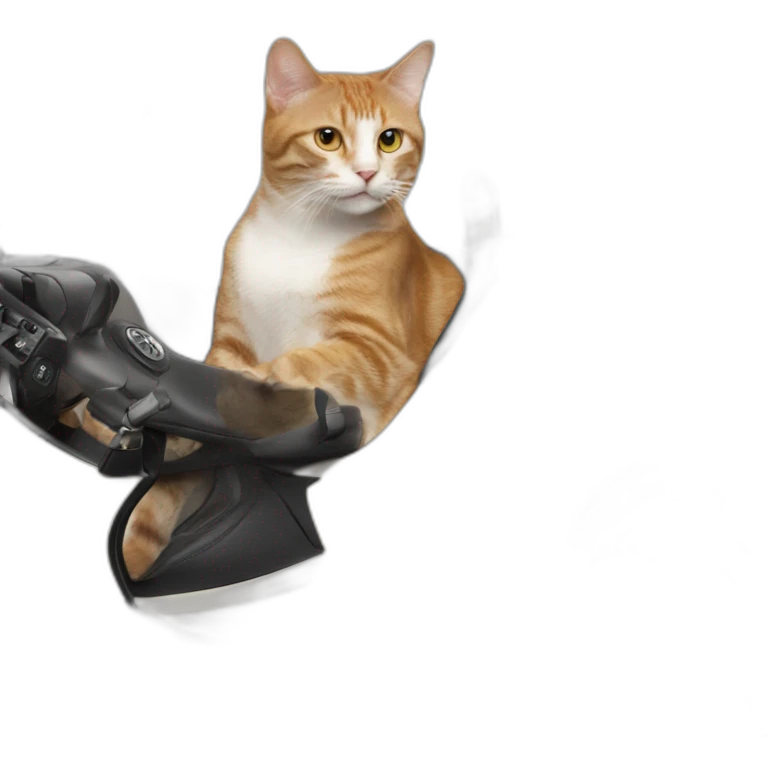 cat ride a bugatti emoji