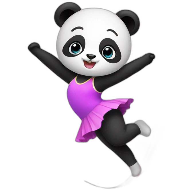 a panda who does rhythmic gymnastics emoji