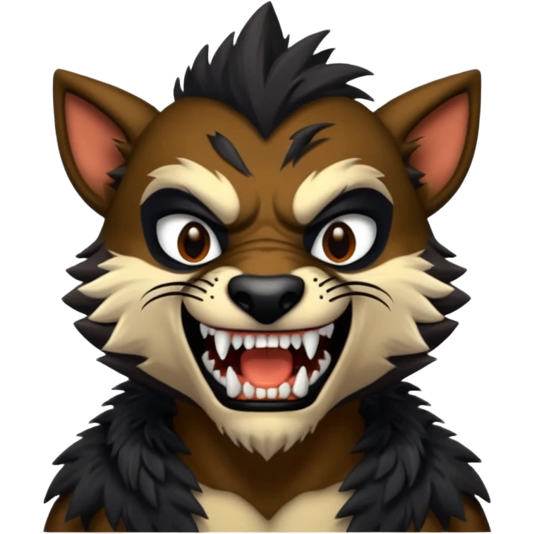 hyène gnoll noir emoji