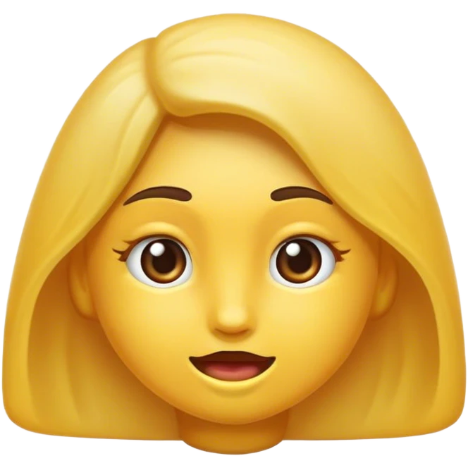 Девушка с колпаком отмечает emoji
