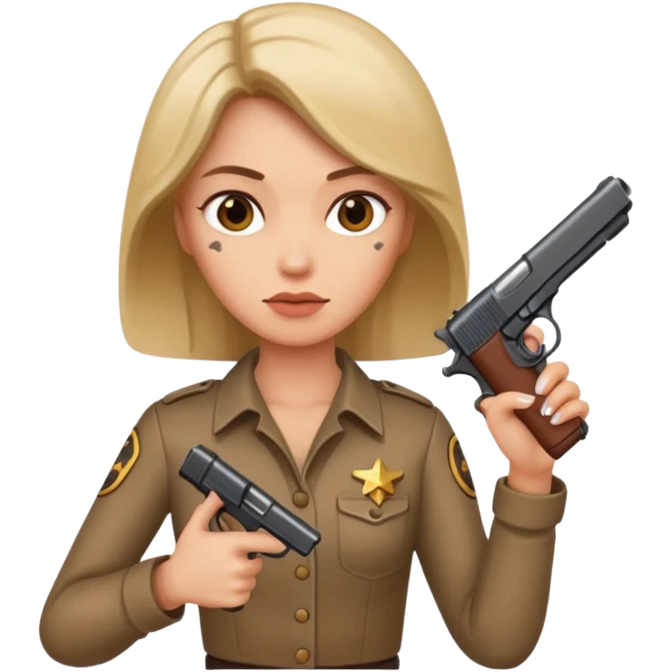 Señora con una pistola emoji