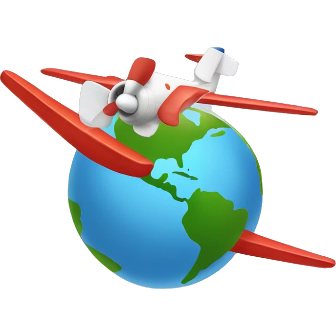 planes flying around the world emoji
