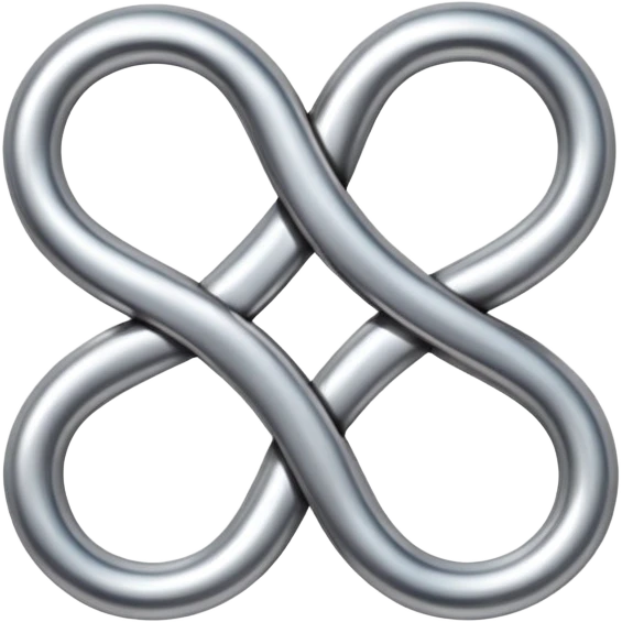 Símbolo de infinito y desvaneciéndose a la mitad emoji