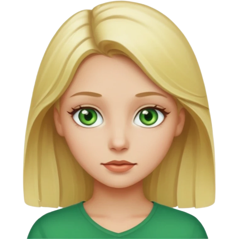 Blonde girl with green eyes emoji