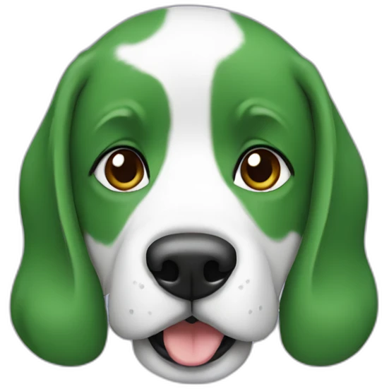 Dog-green emoji