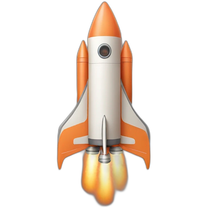 peach colored rocket ship emoji