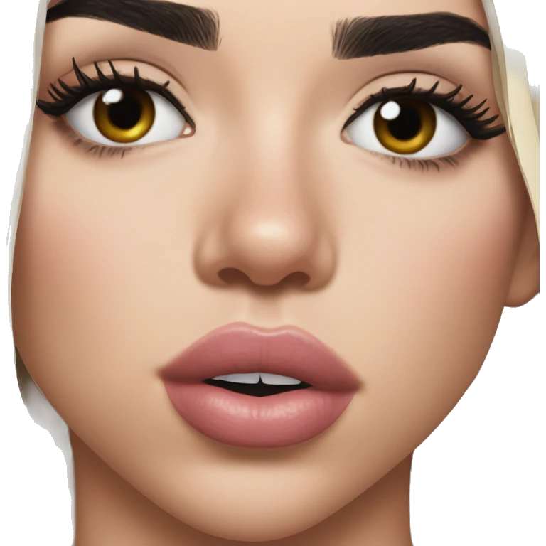 Dua lipa giving me a kissy face emoji