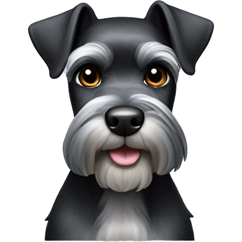 Black and silver miniature schnauzer  emoji