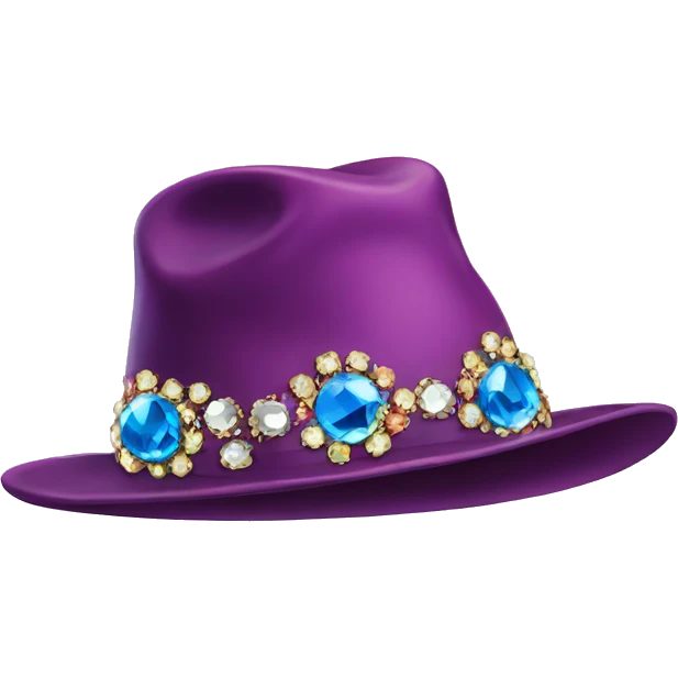 Hat with gems emoji