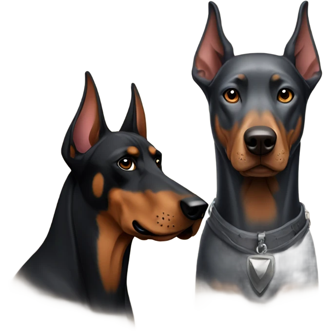 Doberman with wolf emoji