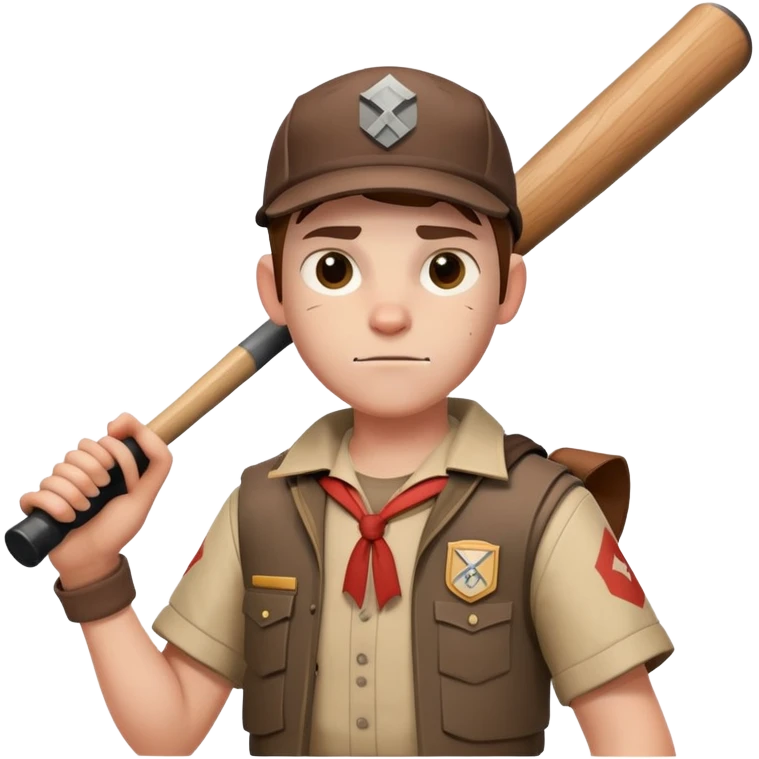 Scout character from Team Fortress 2 with baseball bat emoji