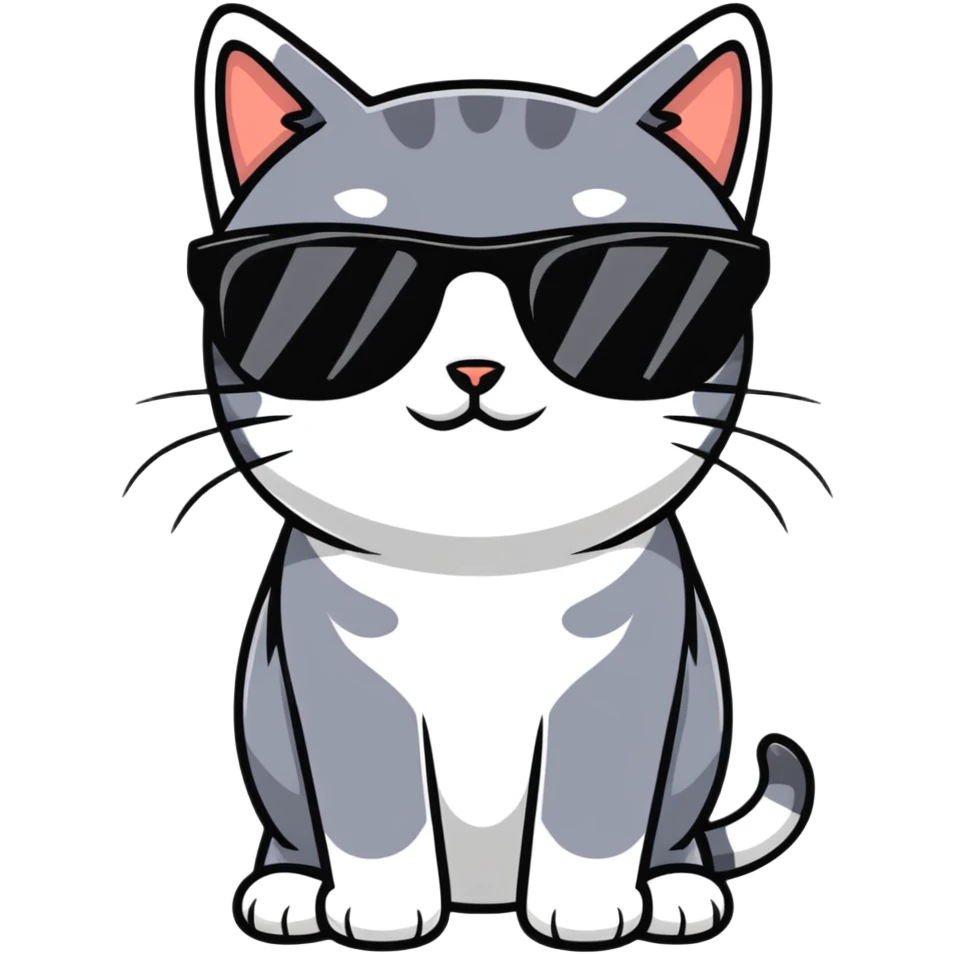 Cat with sunglasses emoji