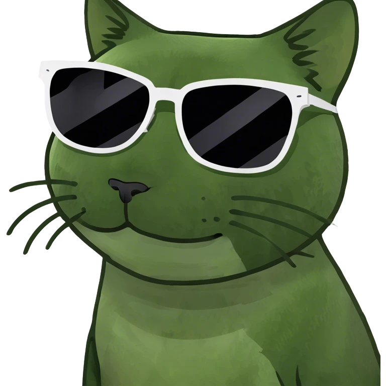 Cat with sunglasses emoji