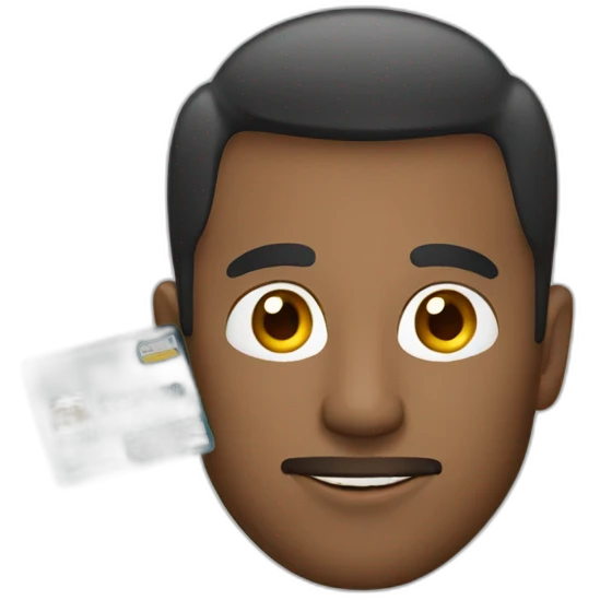 a man using credit card emoji