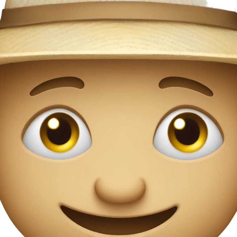 Happy face with long eyelashes and hat emoji