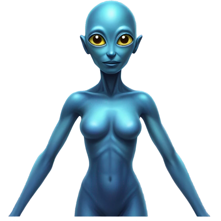 Pleiadian alien female third eye full body emoji