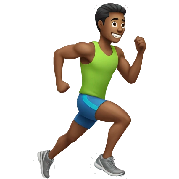 a guy running emoji