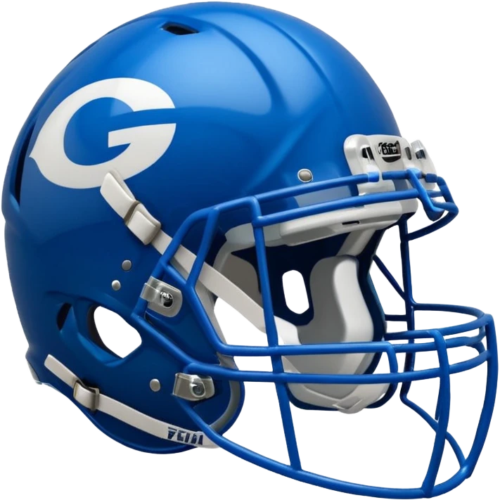 College football player helmet in blue color emoji