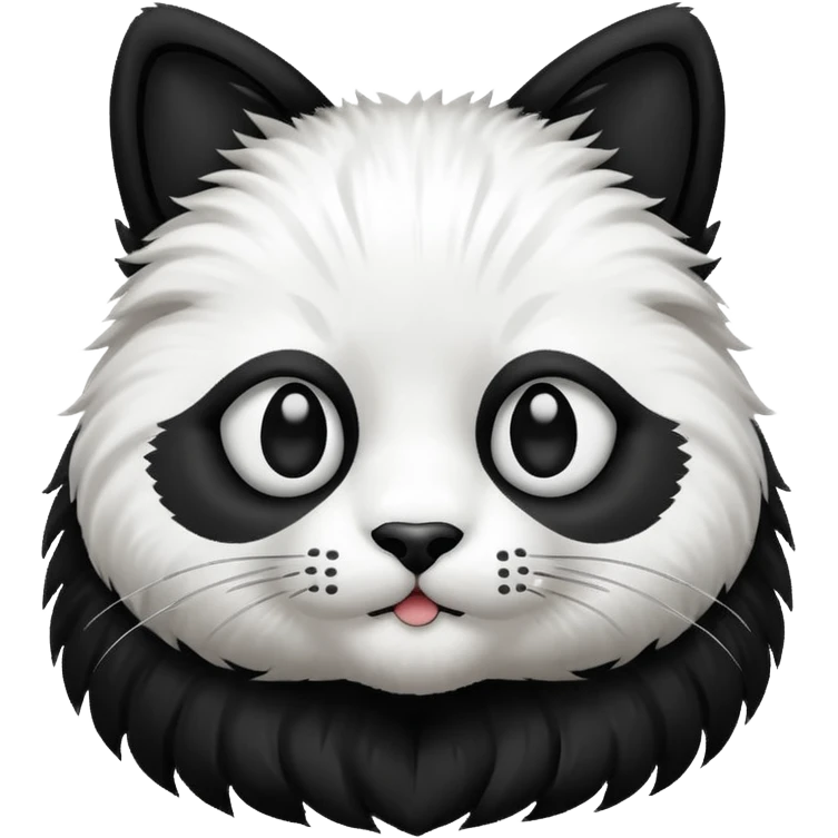 CAT MIXED WITH PANDA emoji