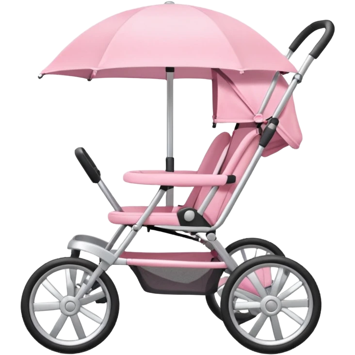 Pastel pink baby stroller  emoji