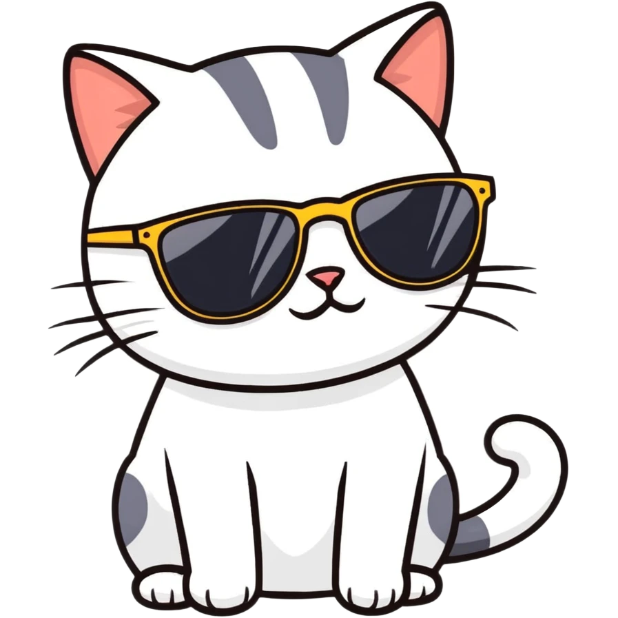 Cat with sunglasses emoji