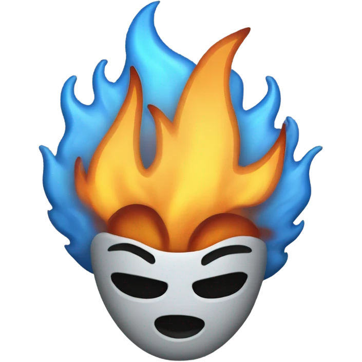 iOS emoji blue fire  emoji