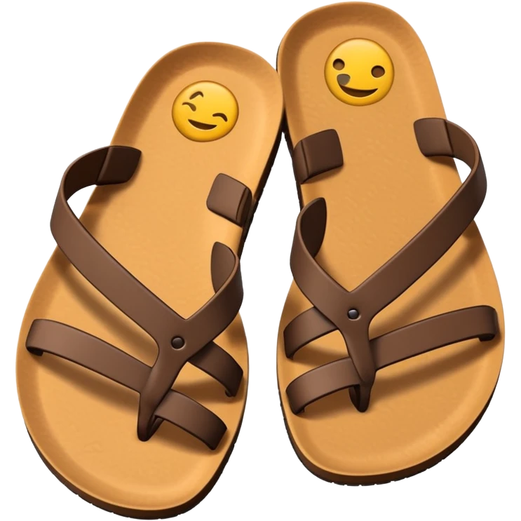 basic sandal sole, minimal detail, emoji style, viewed from the bottom emoji
