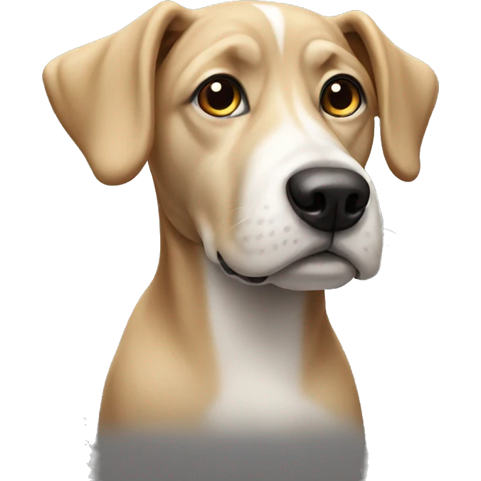 realistic dog staring at viewer emoji