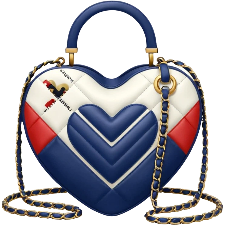 chanel heart shape bag white color bag emoji