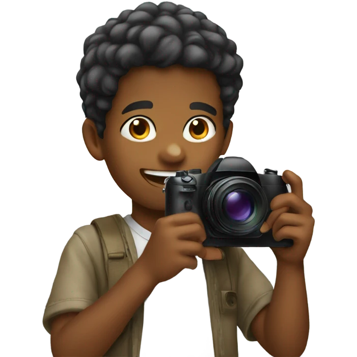 Kid taking a picture  emoji