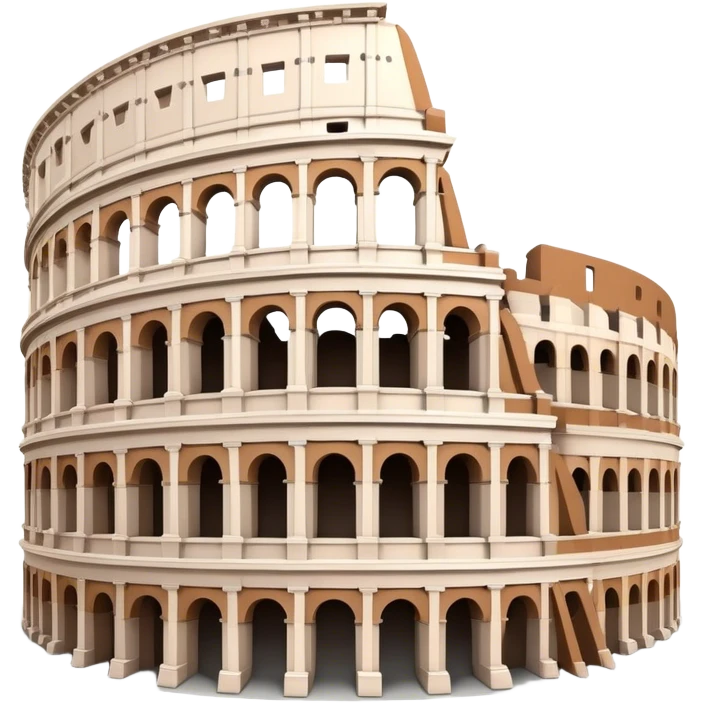 Cinematic Realistic Colosseum Landmark Emoji, depicted as the ancient Roman amphitheater rendered with dramatic architectural detail and dynamic lighting. emoji