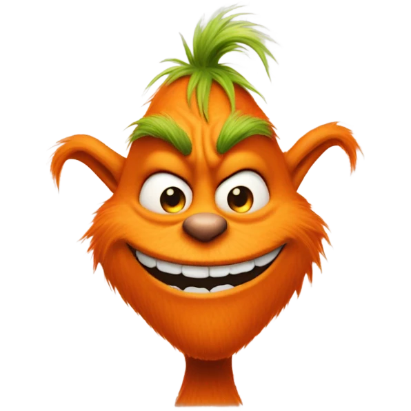 Orange grinch  emoji
