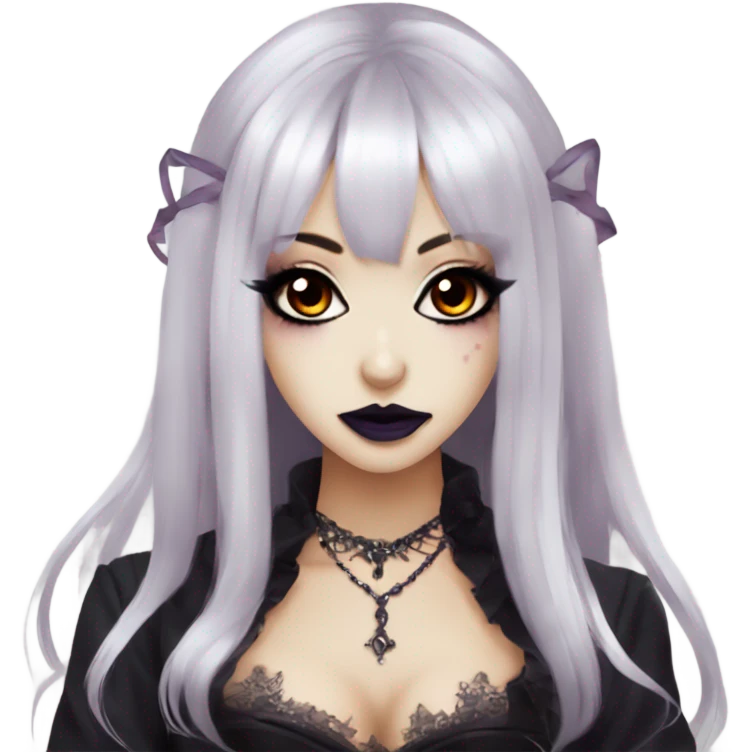 hime gyaru goth vampire emoji