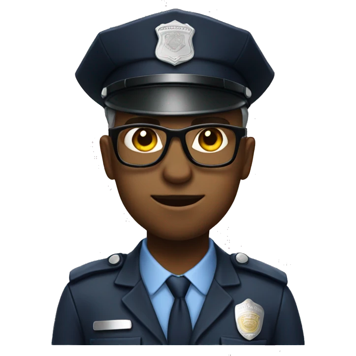 nerdy police office emoji