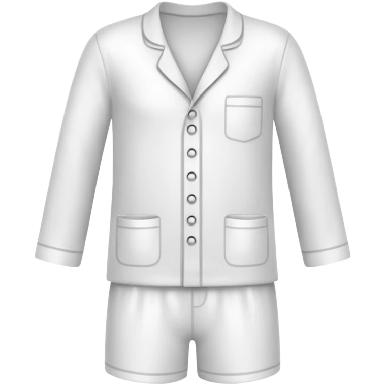 White pajamas no person wearing them emoji