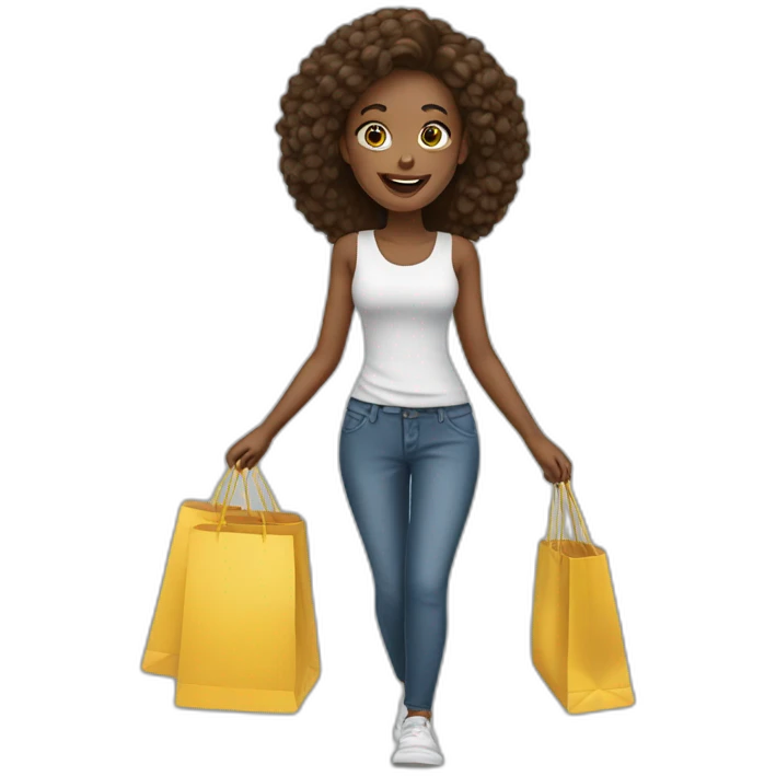 women going for shopping emoji