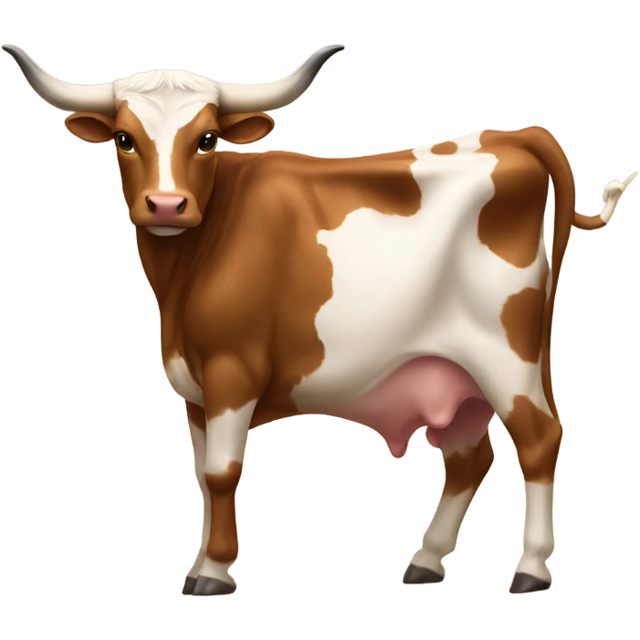 cat teaching a longhorn bull emoji