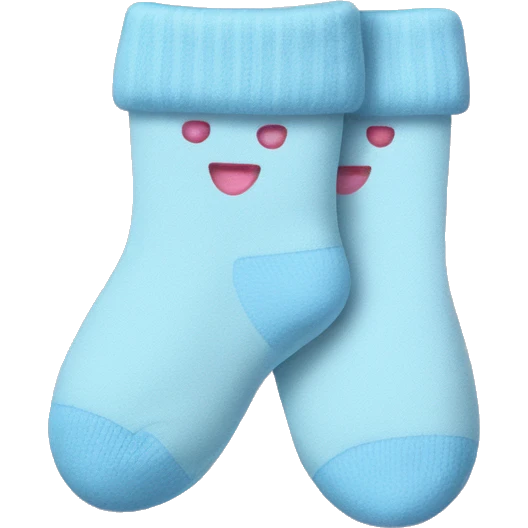 Baby blue pink socks emoji
