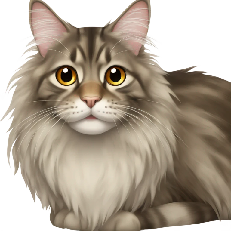 Maine Coon with small eyes emoji